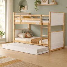 Midson King Single Bunk Bed with Trundle